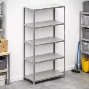 Raft metalic GRI 5 polițe METAL 180 kg/poliță 200x80x60 cm montaj cu SURUB