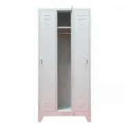 Vestiar metalic, 3 compartimente, cu picioare, bară umerașe, 900x450x1800mm, gri, B801/8 B4U, montat