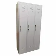 Vestiar metalic, 3 compartimente, bară umerașe, 900x450x1800mm, gri, B801/8 B4U, montat