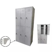 Vestiar cusetat 3x2 cu 6 compartimente - 889x450x1800mm B802 CU PICIOARE FIXE