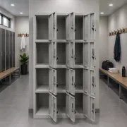 Vestiar metalic, 12 compartimente 3x4, 900x500x1800mm, gri, B808 B4U