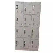 Vestiar metalic, 12 compartimente 3x4, 900x500x1800mm, gri, B808 B4U, montat