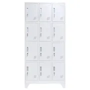 Vestiar cusetat 3x4 cu 12 compartimente - 900x500x1800mm B808 CU PICIOARE FIXE
