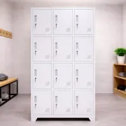 Vestiar cusetat 3x4 cu 12 compartimente - 900x500x1800mm B808 CU PICIOARE FIXE