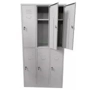 Vestiar metalic, 6 compartimente 3x2, 1 poliță, 889x450x1800mm, gri, B802 B4U