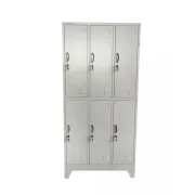 Vestiar cusetat 3x2 cu 6 compartimente cu picioare 900x450x1800mm