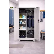 Vestiar fișet spațiu cu polițe și spațiu pentru haine cu bară 920x500x1950 cu picioare MONTAT