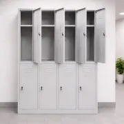 Vestiar cusetat 4x2 cu 8 compartimente - 1175x450x1800mm C891 CU PICIOARE FIXE