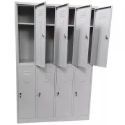 Vestiar metalic, 8 compartimente 4x2, 1175x450x1800mm, gri, montat