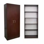 Dulap pentru birou Rubin din PAL 2 uși 5 rafturi 75x40x187 cm WENGE cu încuietoare