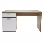 Birou pentru calculator din PAL Jan stejar sonoma +alb mat 130 x 75.5 x 50 cm