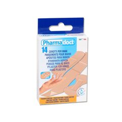 Plasturi asortati pentru maini Pharmadoct, 3 dimensiuni, 14 bucati