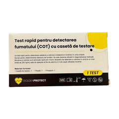 Test rapid de urina pentru detectarea fumatului prin cotinina metabolizata in urma inhalarii nicotinei