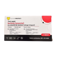 Test rapid Feritina (anemie), pentru autotestare, Golden Protect