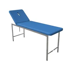 Pat de examinare clasic cu gaura , cromat , albastru