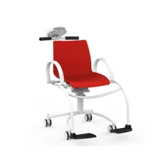 Cântar electronic DE20 cu scaun – 250 kg, Clasa III, roșu