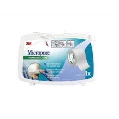 Leucoplast pe suport hârtie hipoalergenica 2,5 cm X 5 m MICROPORE™ ( Bandă de Hârtie Hipoalergenică, 25 mm x 5 m ) 3M