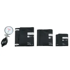 Kit Tensiometru Sirio 3 Manșete GIMA – Pediatric, Adult, Adult Mare – Fără Latex, Fără Vezică