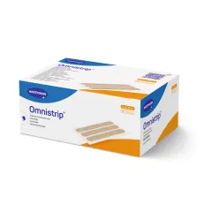 Plasturi Omnistrip 25 x 127 mm pentru inlocuirea suturilor chirurgicale, 50 plicuri. Hartmann