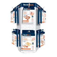 Pernuțe, protecții, plasturi anti-veruci, plasturi antifungici și soluții pentru bășici ale picioarelor Tecniwork - Display 48 pachete