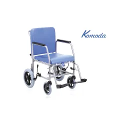Scaun cu rotile Transit, cu spătar căptușit și scaun anatomic detașabil, sustinere 135 kg
