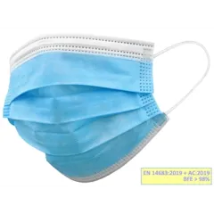 Măști chirurgicale 3 straturi cu elastic, set 10 buc – Type IIR, filtrare 98>, adult