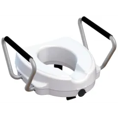 Înălțător WC 12,5 cm cu cotiere fixe, fixare cu șurub frontal, max. 130 kg, fabricat în Italia