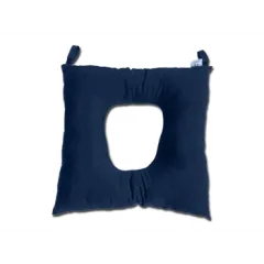 Pernă antidecubit cu gaură 45x45 cm, fibră siliconică, husă 100% bumbac, fabricată în Italia