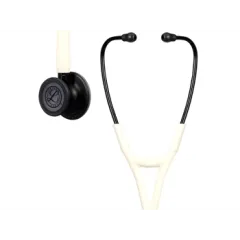 Stetoscop 3M™ Littmann® Cardiology IV – Alb cu Finisaj Negru și Tijă Neagră