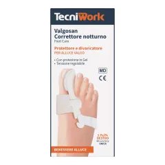 Valgosan Hallux Valgus – Corector de noapte cu gel- Acționează asupra degetului mare, readucându-l în poziția fiziologic corectă
