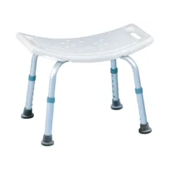 Scaun de duș reglabil, cadru aluminiu, șezut plastic 50x30 cm, max. 100 kg