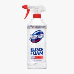 Domestos Bleach Foam Spray Baie 450 ml – Spumă cu Clor pentru Curățare și Dezinfectare