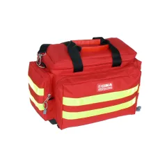 Geantă Medicală de Urgență "Smart Bag" – Roșie, Model Mic (Goală), Poliester 600D acoperit cu PVC, 45 x 28 x h 28 cm