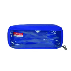 Geantă Medicală Modulară Tip Plic "Model E2" – Cu Fixare Velcro, Poliester 600D, Albastră, 28 x 12 x 10 cm