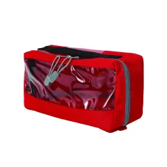 Geantă Medicală Modulară Tip Plic "Model E3" – Cu Fixare Velcro, Poliester 600D, Roșie, 28 x 15 x 11 cm
