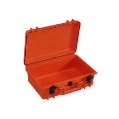 Valiză / Cutie de Protecție Rigidă IP67 GIMA – Portocalie, Dimensiune Medie, Fără Spumă