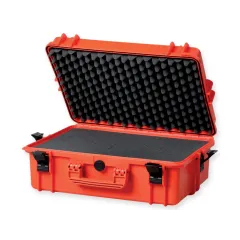 Valiză / Cutie de Protecție Rigidă IP67 GIMA – Portocalie, Dimensiune Mare, Cu Spumă Pre-Tăiată