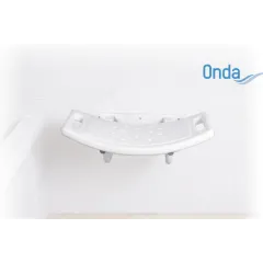 Bancă de duș rabatabilă de perete din polipropilenă, capacitate 100 kg