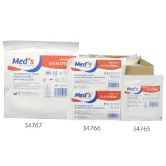 Comprese sterile din bumbac hidrofil 15 × 15 cm (100 pungi)
