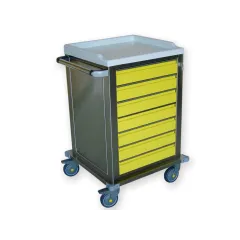 Cărucior modular din oțel inoxidabil cu 7 sertare mici (1 buc)
