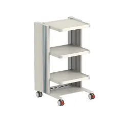 Cărucior medical Easy Power cu 3 rafturi 40×36 cm și prize integrate