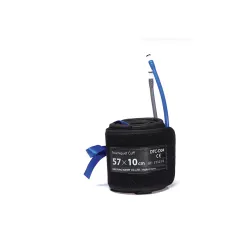 Manșetă dublă antipincement 57 × 10 cm pentru garouri pneumatice DTS-2000 și DTS-3000, braț M, albastră (1 buc)