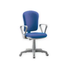 Scaun ergonomic VARESE cu brațe, tapițat, albastru
