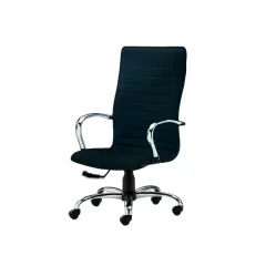 Scaun ergonomic Elite cu spătar înalt, tapițerie imitație piele, negru