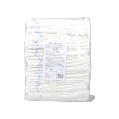 Comprese laparotomice nesterile 40 × 40 cm, 8 straturi, cu fir radiopac de bariu (cutie 250 buc)