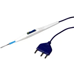 Mâner monopolar de unică folosință cu comutator rocker pentru electrochirurgie, steril, cu electrod lamă și cablu 3,20 m (cutie 50 buc)