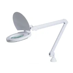 Lampă LED lupă cu suport de birou și clemă, 5 dioptrii, 60 LED