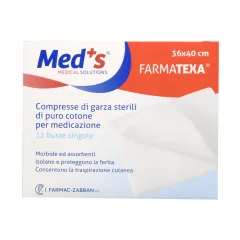 Comprese sterile din bumbac hidrofil 36 × 40 cm (cutie 12 buc)