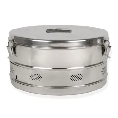 Tambur de sterilizare din inox AISI304, diametru 340 mm, înălțime 180 mm (1 buc)