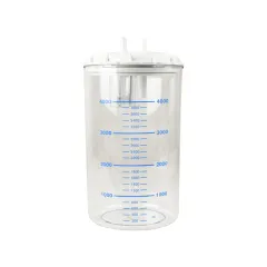 Borcan colector autoclavabil 4 litri cu capac Makrolon® pentru aspiratoare (1 buc)
